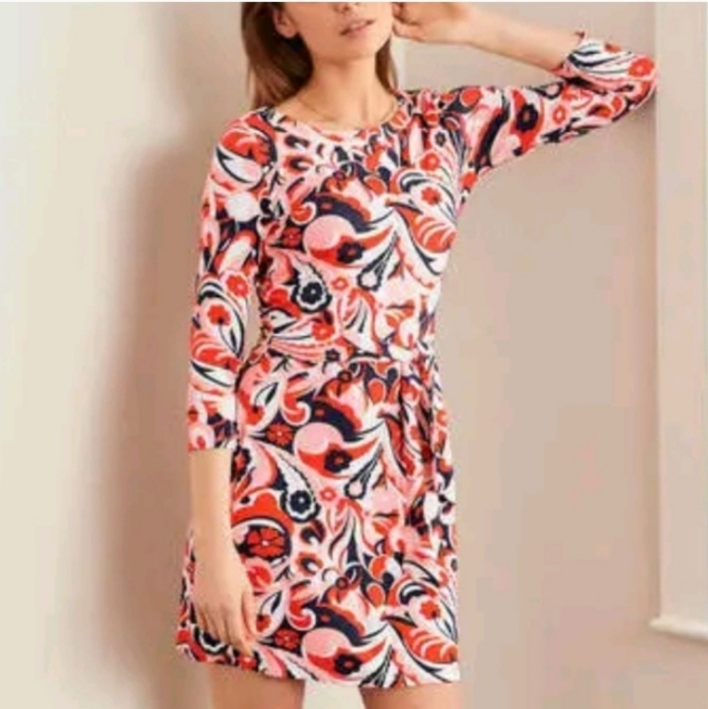Boden Sylvia Tie Jersey Knit Dress 6